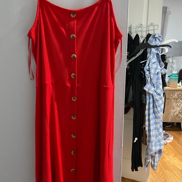 Red Maxi Dress - Picture 2 of 4